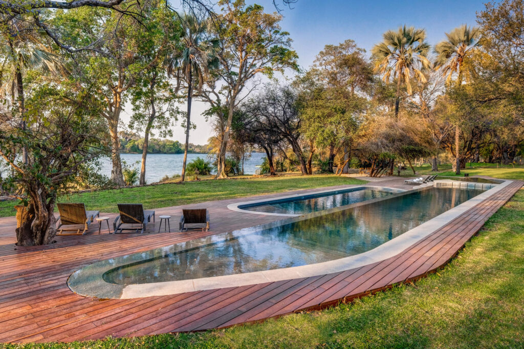 Swimming pool and Zambezi River